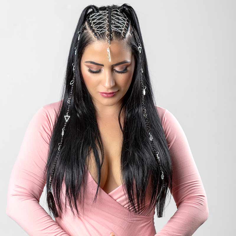 Trenzas buns con cadenas